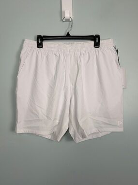 Flint Park Men’s XL White Athletic Shorts 7” Inseam Lined NWT Pockets Stretch